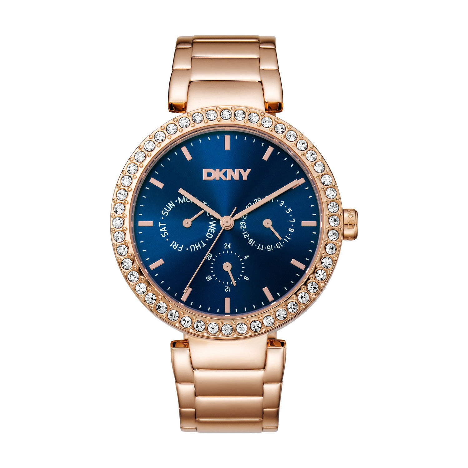 DKNY Downtown Glitz  Multifunction Blue Round Dial Women's Watch - DK1L044M0065