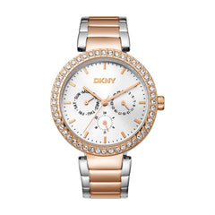 DKNY Downtown Glitz  Multifunction Silver Round Dial Women's Watch - DK1L044M0095