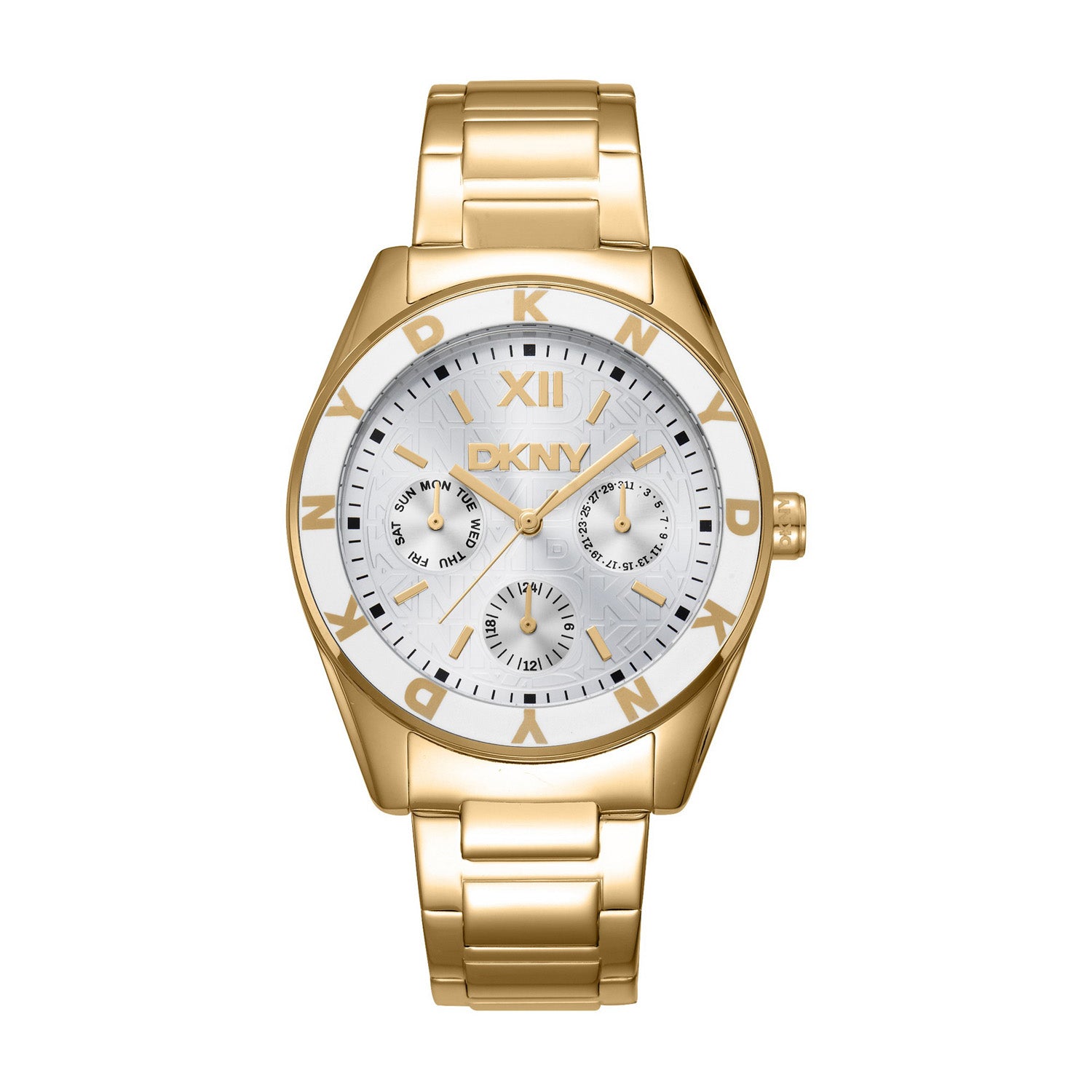 DKNY Chambers Multi Sport Multifunction Silver Round Dial Women's Watch - DK1L073M0025