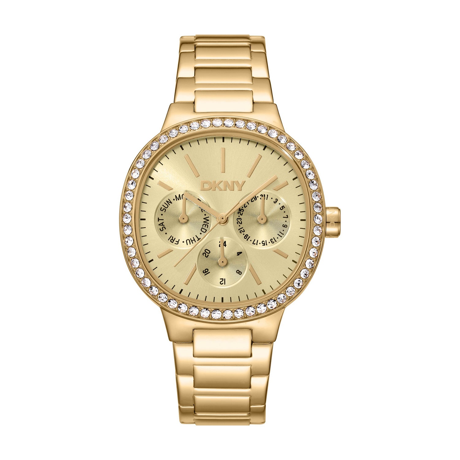 DKNY Evening  Multifunction Champagne Round Dial Women's Watch - DK1L084M0065