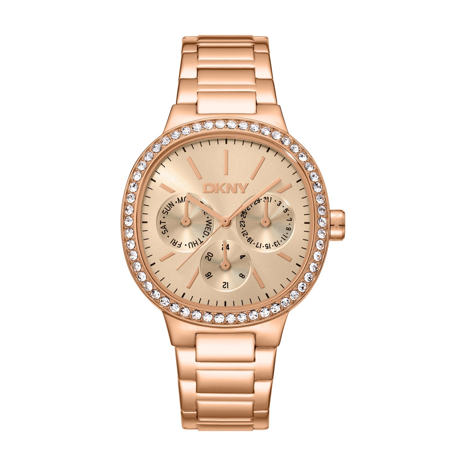 DKNY Evening  Multifunction Rose Gold Round Dial Women's Watch - DK1L084M0075