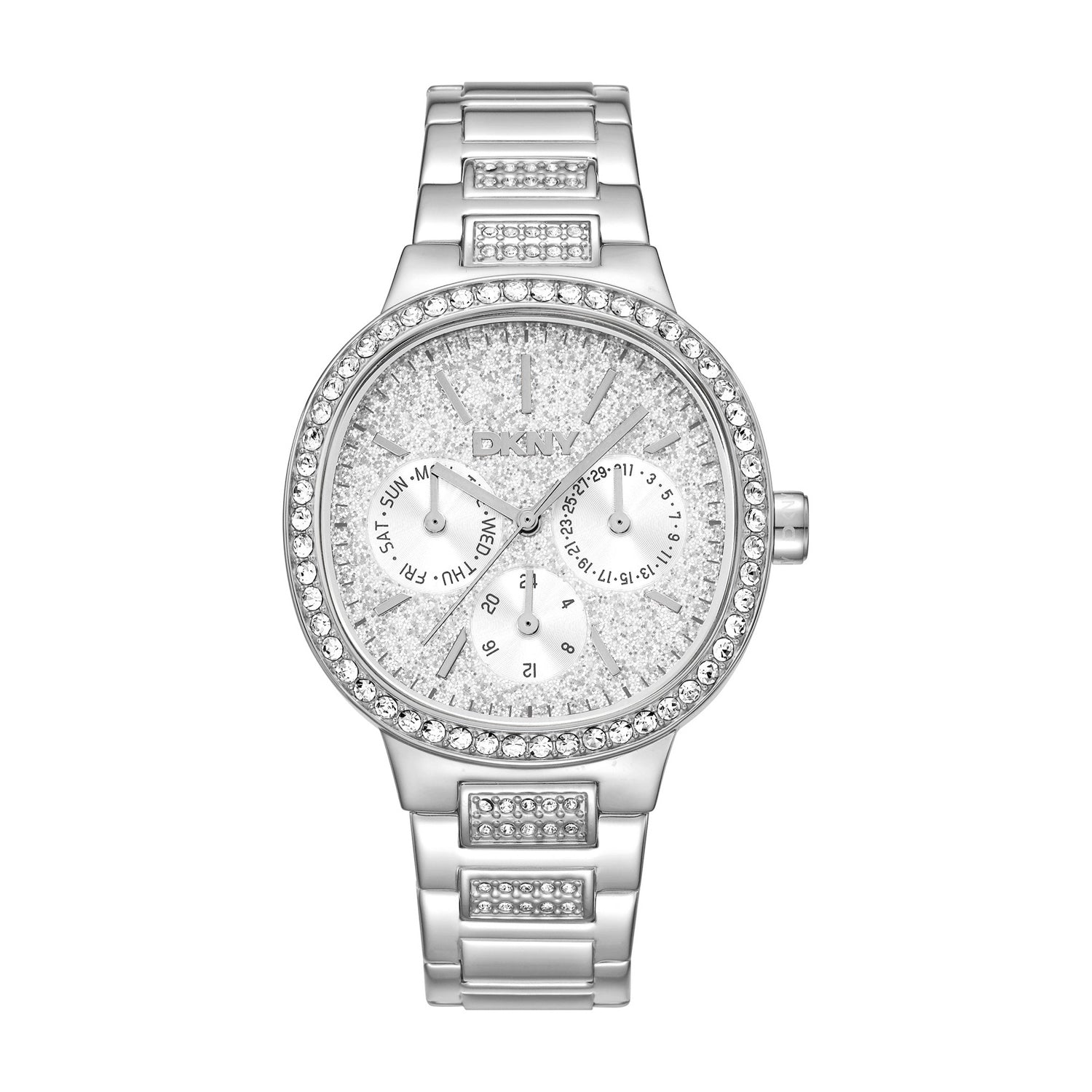 DKNY Evening  Multifunction Silver Round Dial Women's Watch - DK1L084M0215