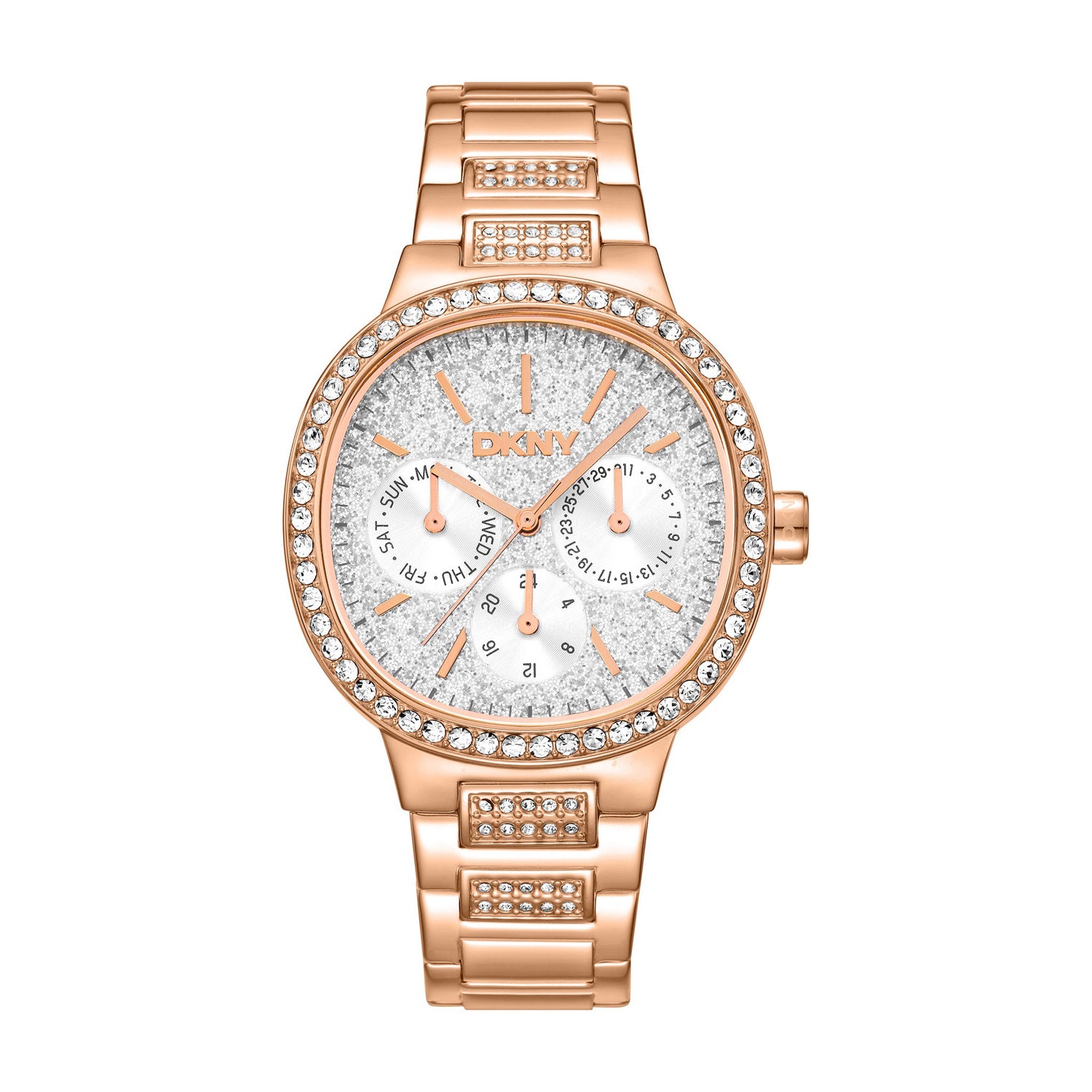 DKNY Evening  Multifunction Silver Round Dial Women's Watch - DK1L084M0235