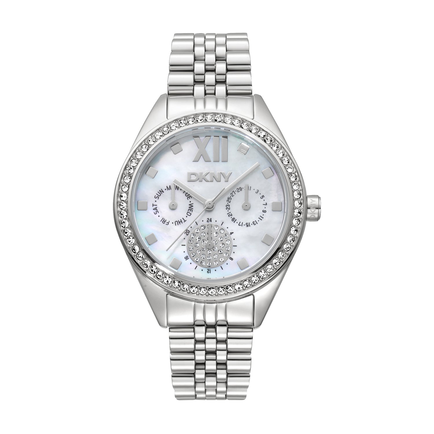 DKNY DK1L098 Multifunction White Round Dial Women's Watch - DK1L098M0045