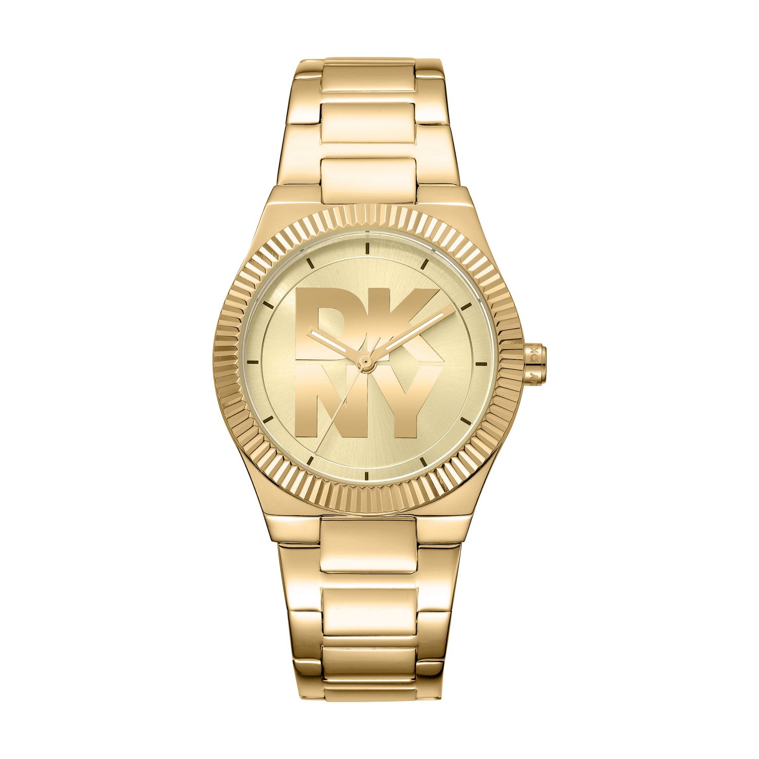DKNY Logo Analog Champagne Round Dial Women's Watch - DK1L102M0035