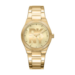 DKNY Logo Analog Champagne Round Dial Women's Watch - DK1L102M0035