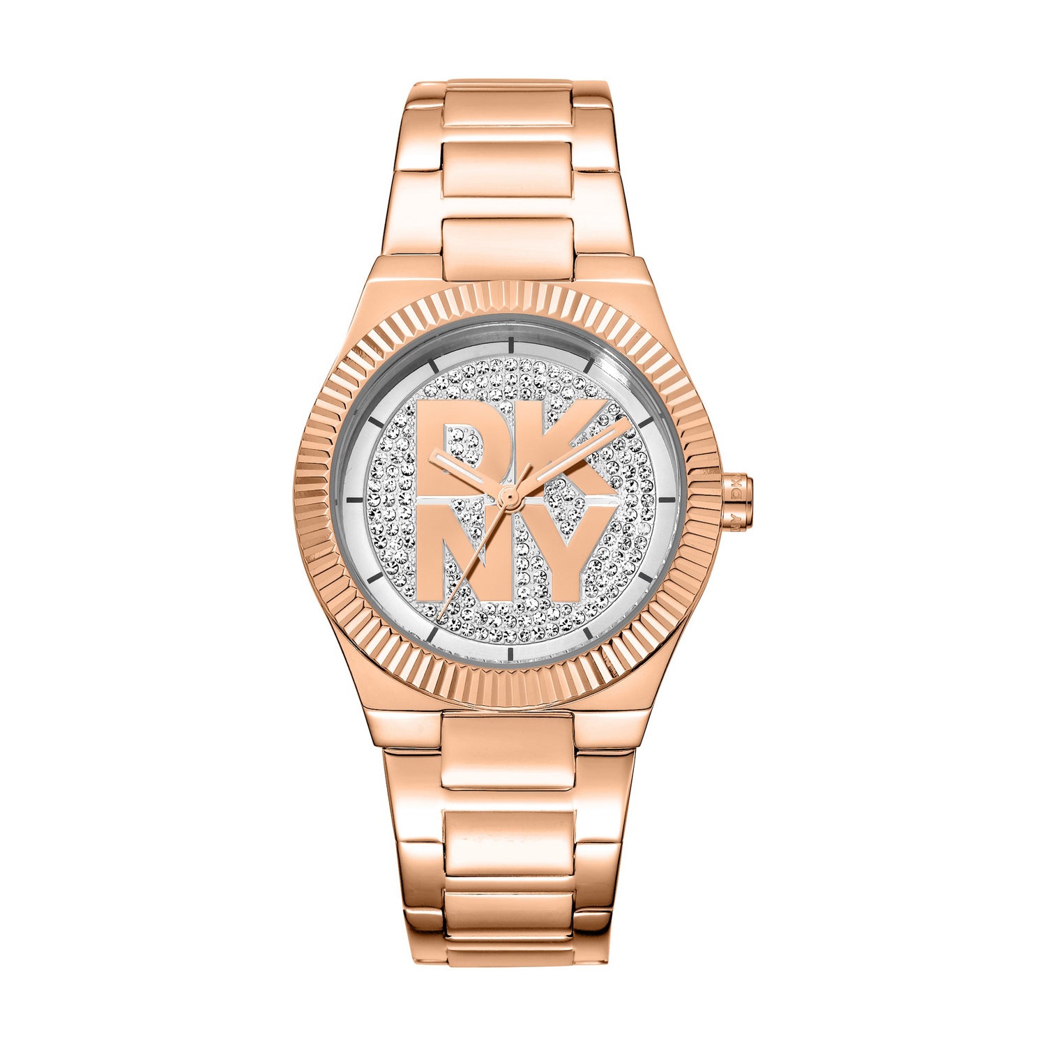DKNY Logo Analog Silver Round Dial Women's Watch - DK1L102M0235