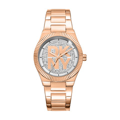 DKNY Logo Analog Silver Round Dial Women's Watch - DK1L102M0235