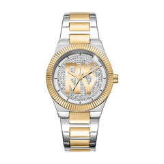 DKNY Logo Analog Silver Round Dial Women's Watch - DK1L102M0245