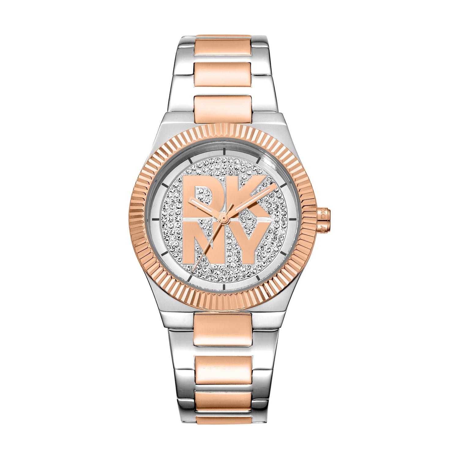 DKNY Logo Analog Silver Round Dial Women's Watch - DK1L102M0255