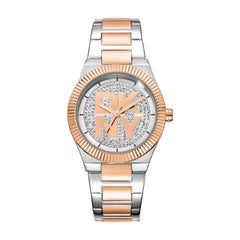 DKNY Logo Analog Silver Round Dial Women's Watch - DK1L102M0255