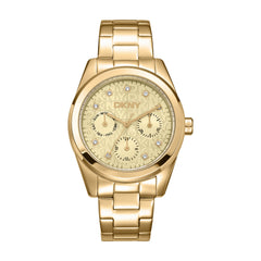 DKNY DK1L109 Multifunction Gold Round Dial Women's Watch - DK1L109M0045