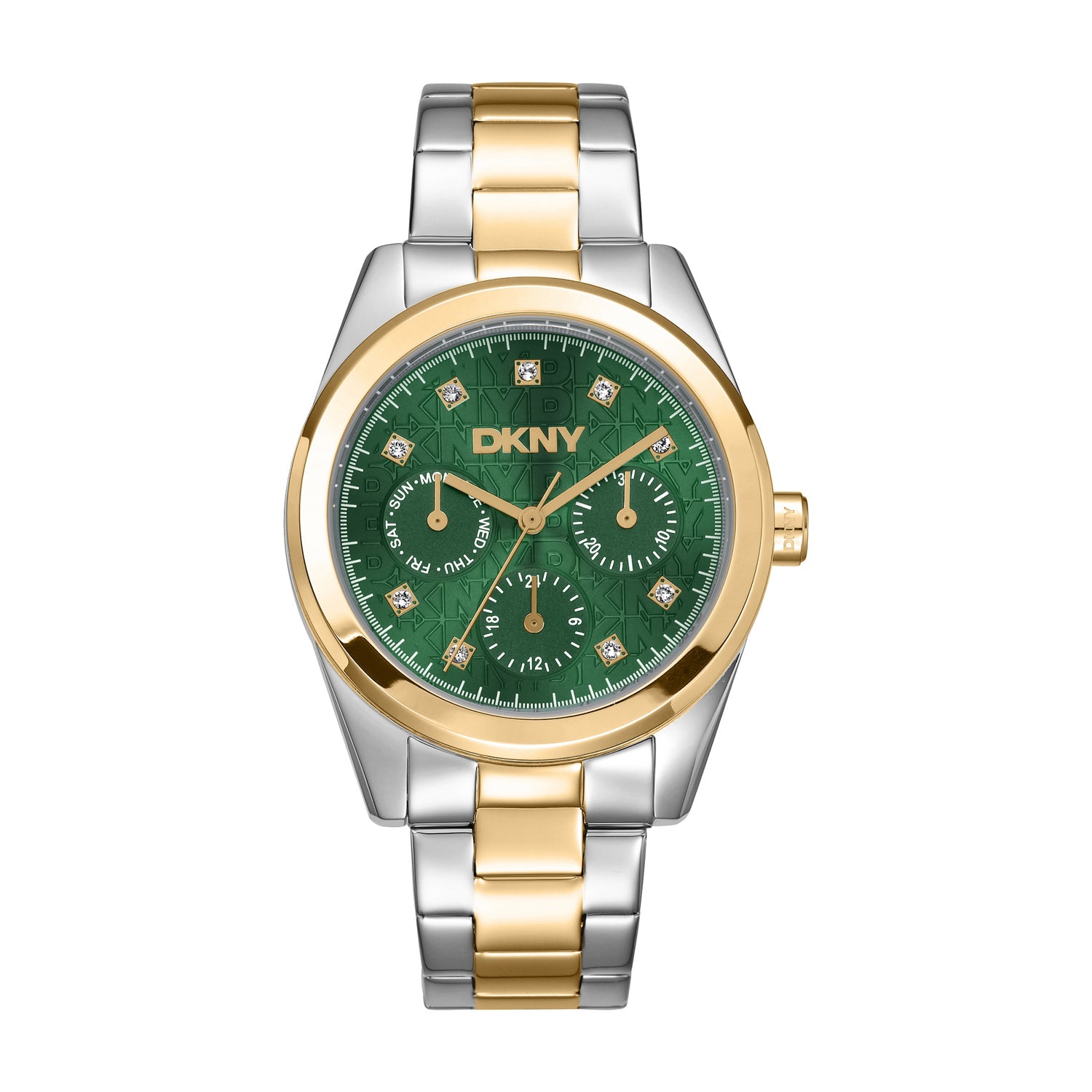 DKNY DK1L109 Multifunction Green Round Dial Women's Watch - DK1L109M0075