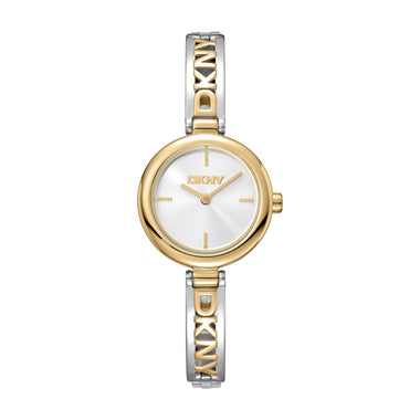DKNY Logo Analog Silver Round Dial Women's Watch - DK1L115M0065