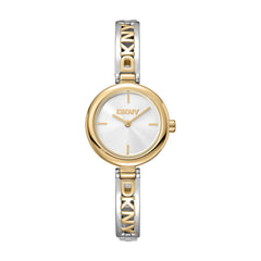 DKNY Logo Analog Silver Round Dial Women's Watch - DK1L115M0065