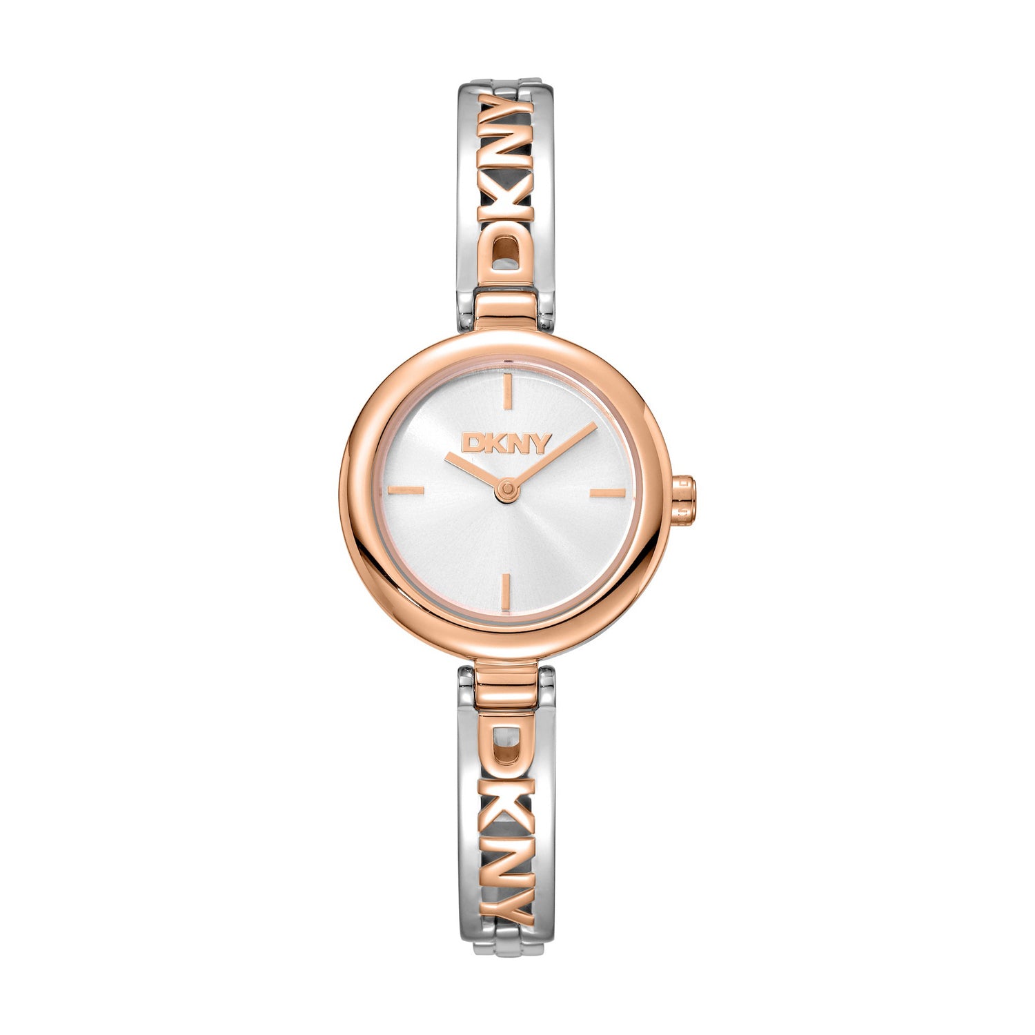 DKNY Logo Analog Silver Round Dial Women's Watch - DK1L115M0075