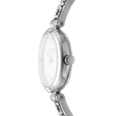 DKNY Logo Analog White Round Dial Women's Watch - DK1L115M0215