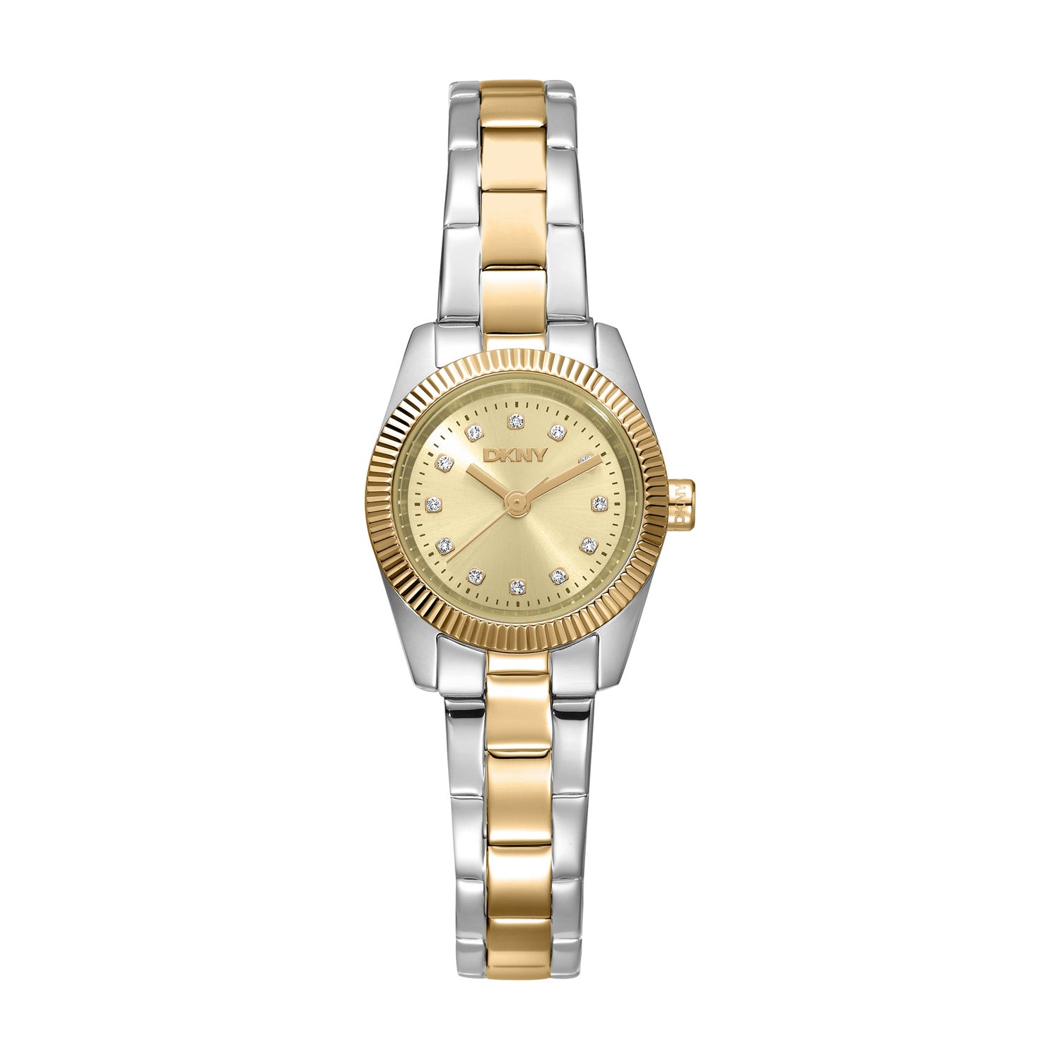 DKNY DK1L125 Analog Gold Round Dial Women's Watch - DK1L125M0045