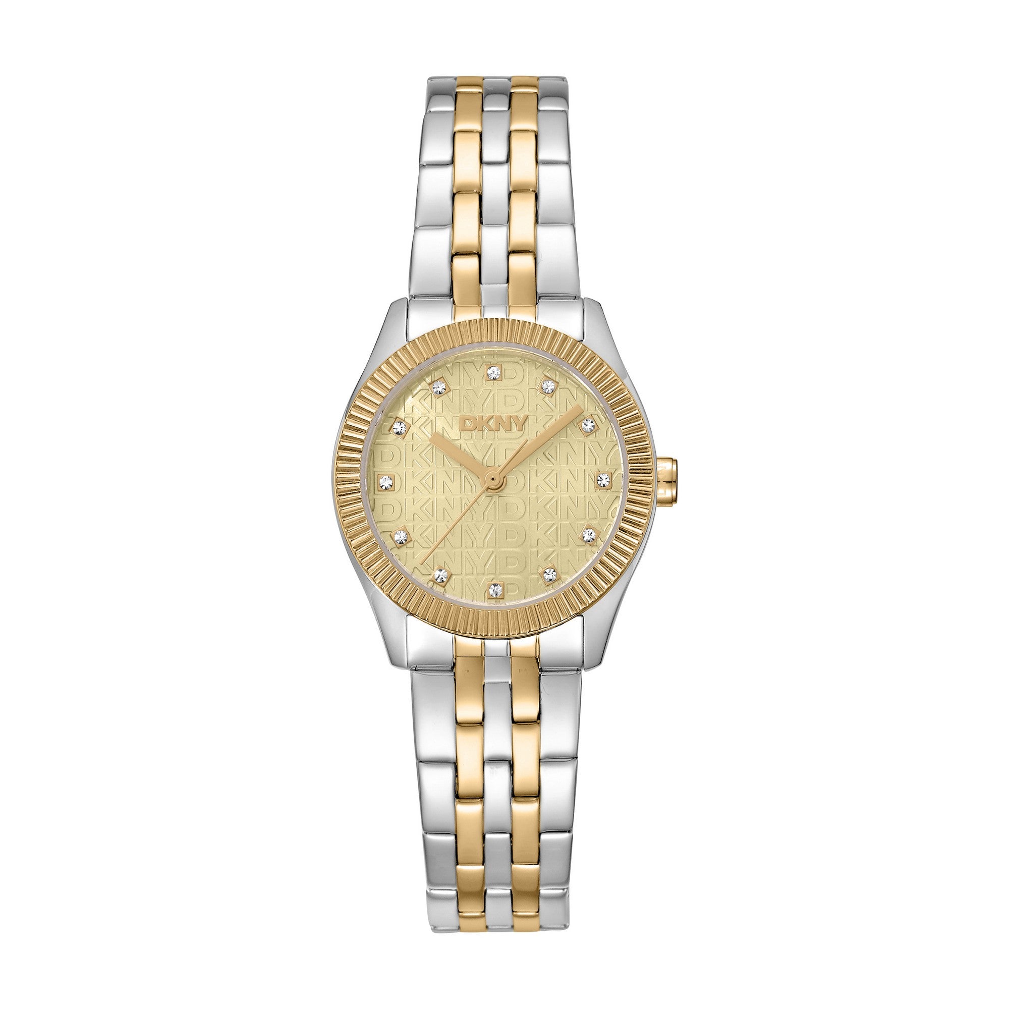 DKNY Logo Analog Champagne Round Dial Women's Watch - DK1L126M0085