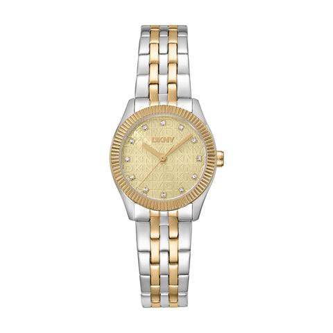 DKNY Logo Analog Champagne Round Dial Women's Watch - DK1L126M0085