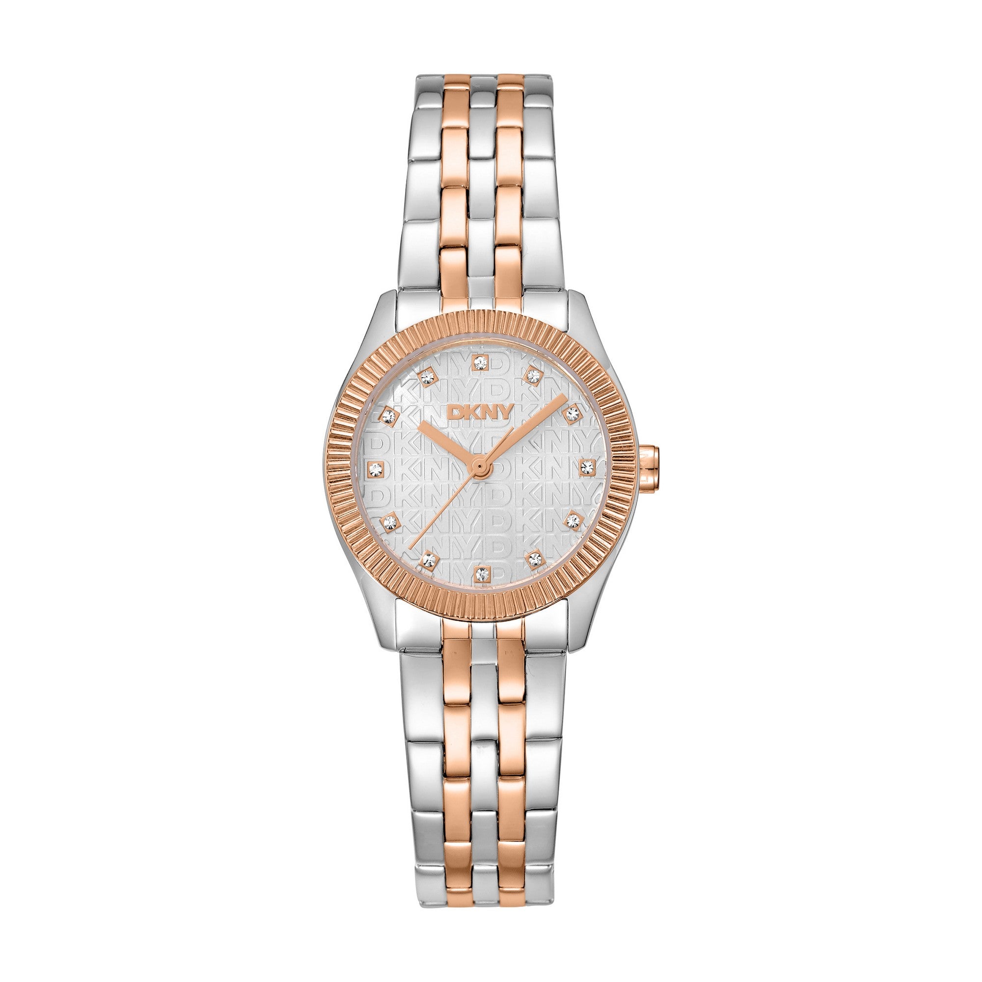 DKNY Logo Analog Silver Round Dial Women's Watch - DK1L126M0105
