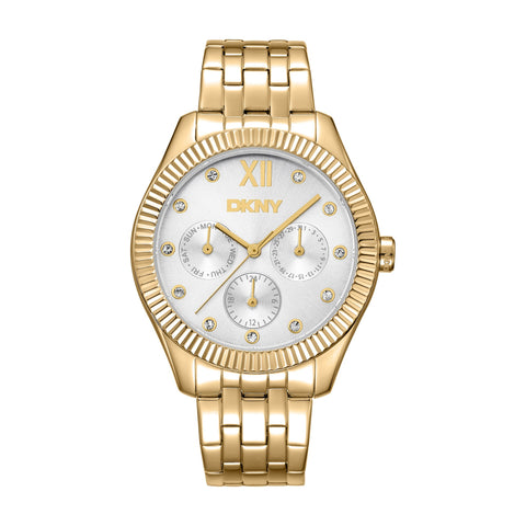 DKNY Everyday Multifunction Silver Round Dial Women's Watch - DK1L128M0065