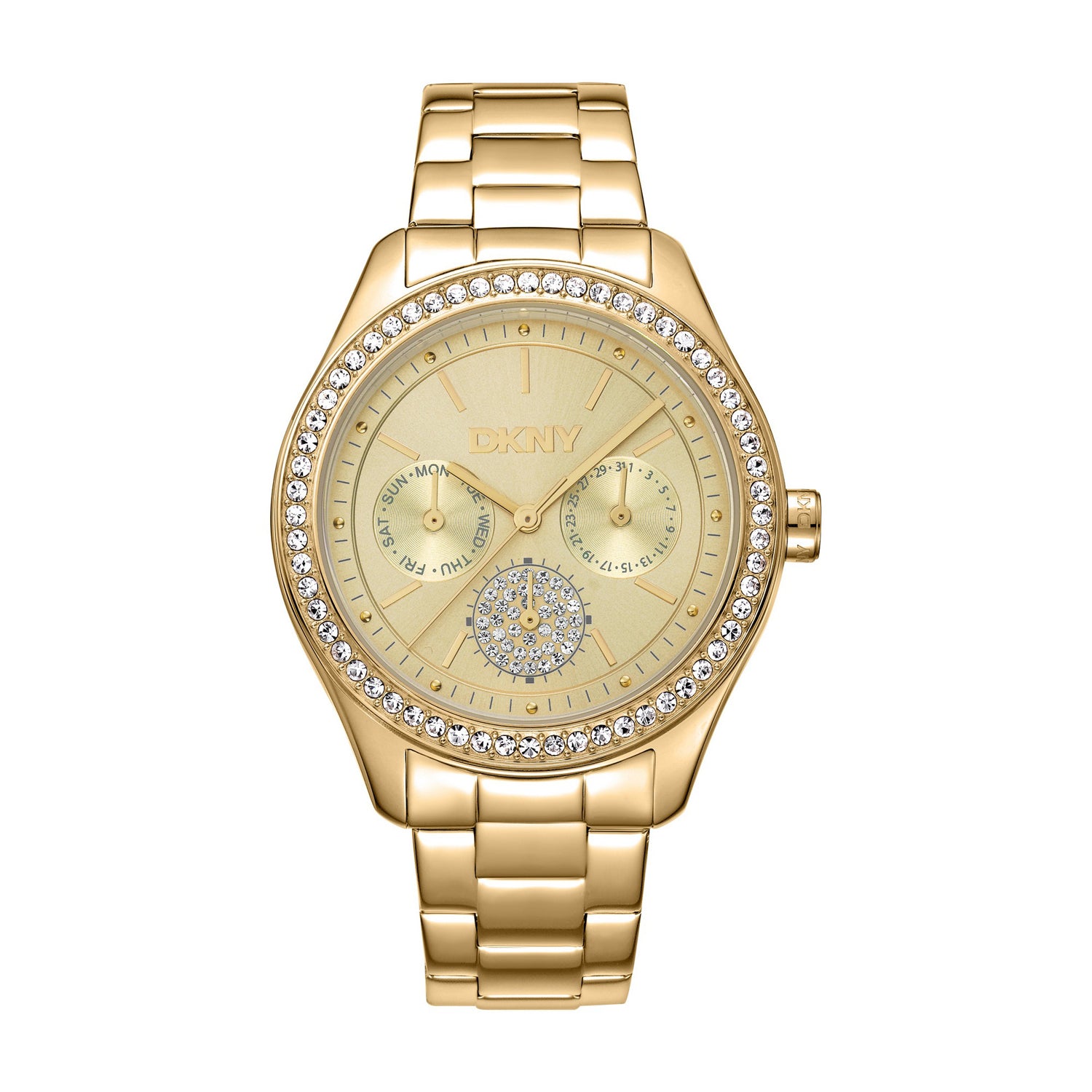 DKNY Evening  Multifunction Champagne Round Dial Women's Watch - DK1L129M0055