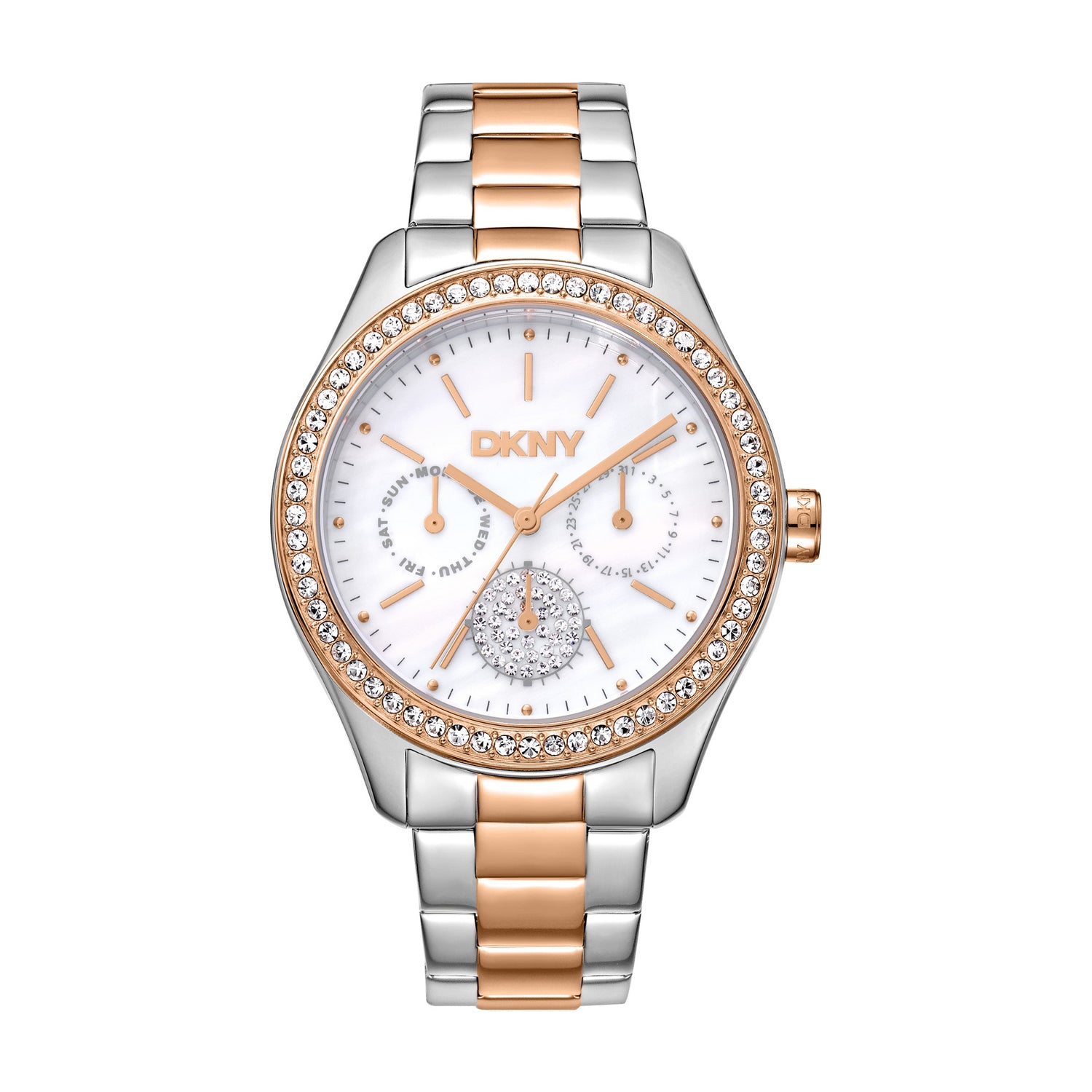 DKNY Evening  Multifunction White Round Dial Women's Watch - DK1L129M0095