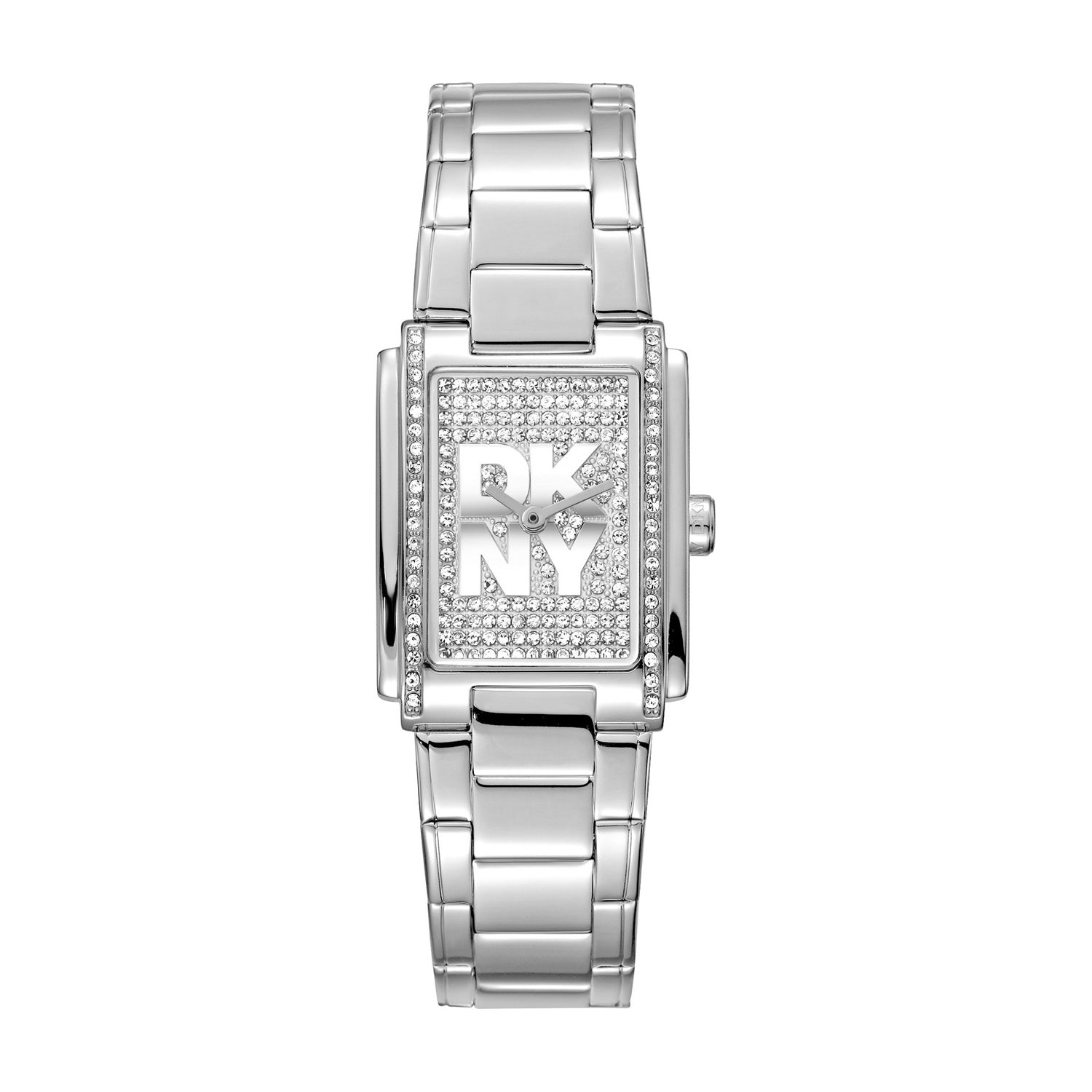 DKNY Logo Analog Silver Rectangle Dial Women's Watch - DK1L140M0015