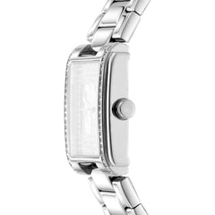 DKNY Logo Analog Silver Rectangle Dial Women's Watch - DK1L140M0015