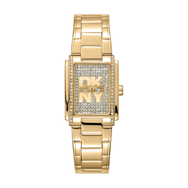 DKNY Logo Analog Silver Rectangle Dial Women's Watch - DK1L140M0025