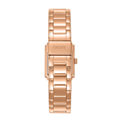 DKNY Logo Analog Silver Rectangle Dial Women's Watch - DK1L140M0035