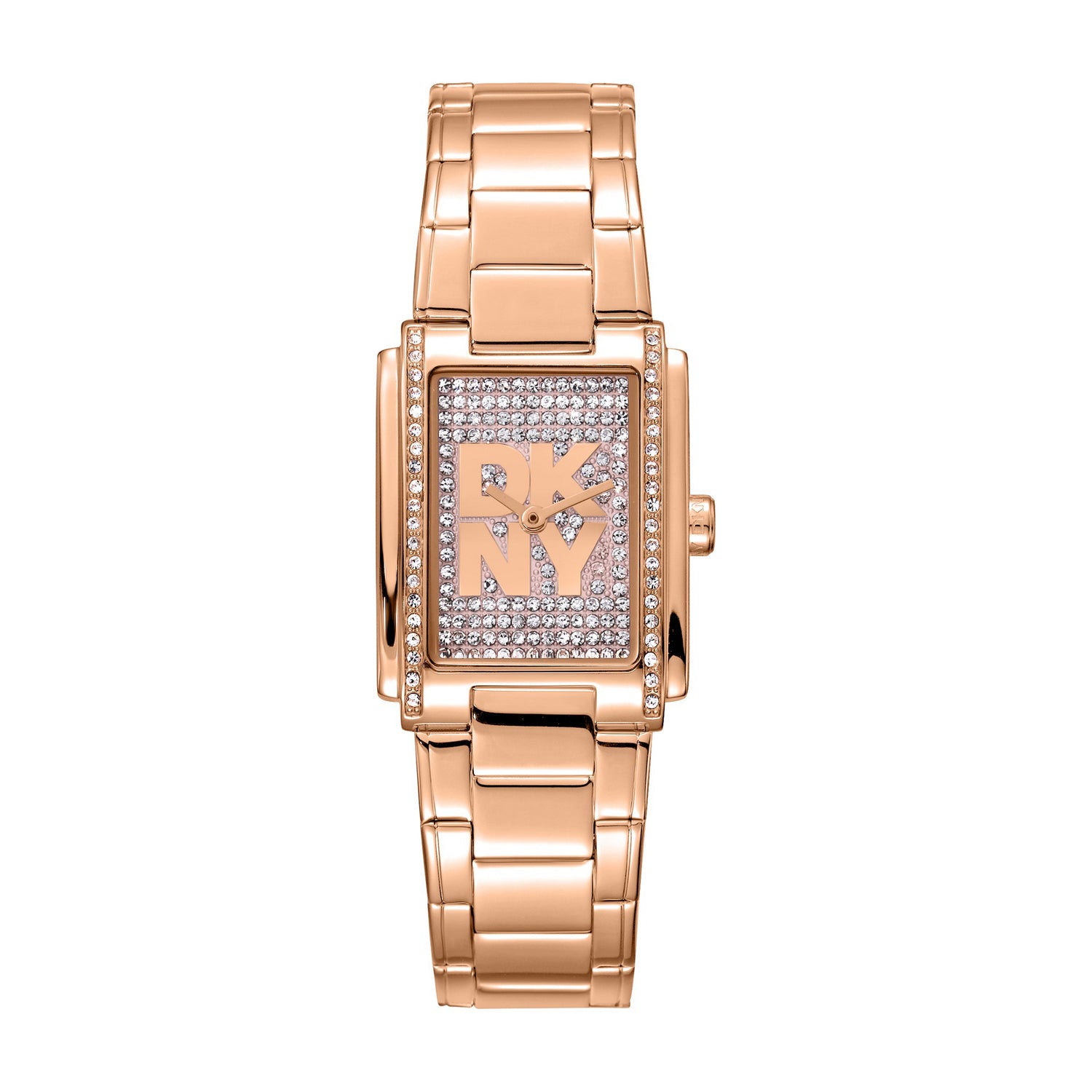 DKNY Logo Analog Silver Rectangle Dial Women's Watch - DK1L140M0035