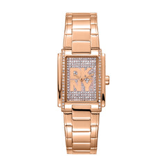DKNY Logo Analog Silver Rectangle Dial Women's Watch - DK1L140M0035