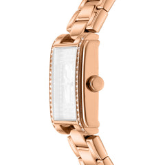DKNY Logo Analog Silver Rectangle Dial Women's Watch - DK1L140M0035
