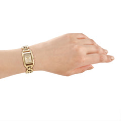 DKNY DK1L142 Analog Gold Rectangle Dial Women's Watch - DK1L142M0235