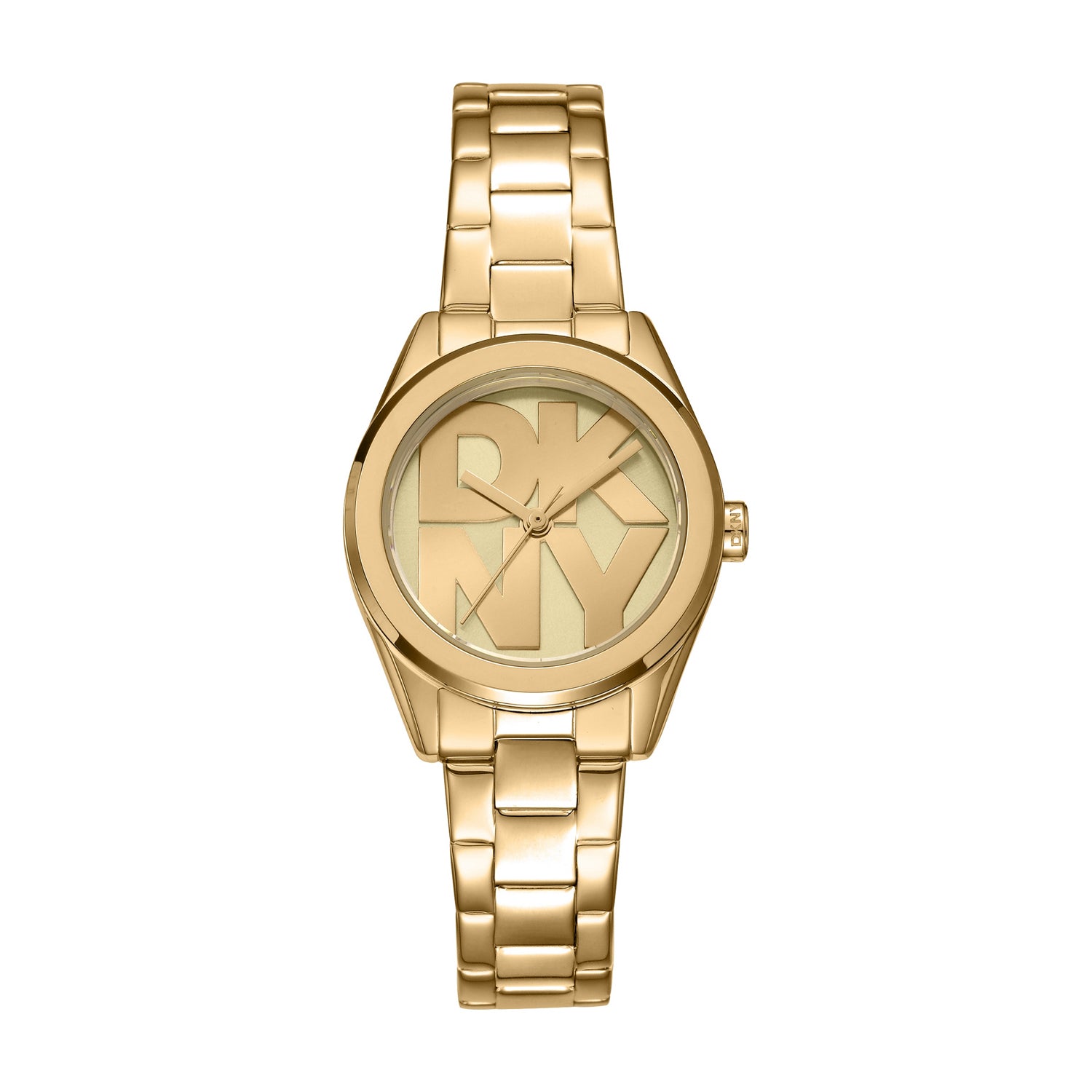 DKNY DK1L145 Analog Gold Round Dial Women's Watch - DK1L145M0055