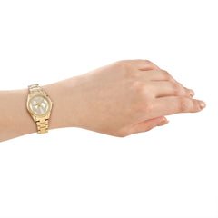 DKNY DK1L145 Analog Gold Round Dial Women's Watch - DK1L145M0055