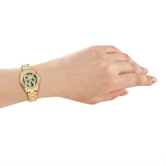 DKNY DK1L145 Analog Green Round Dial Women's Watch - DK1L145M0065