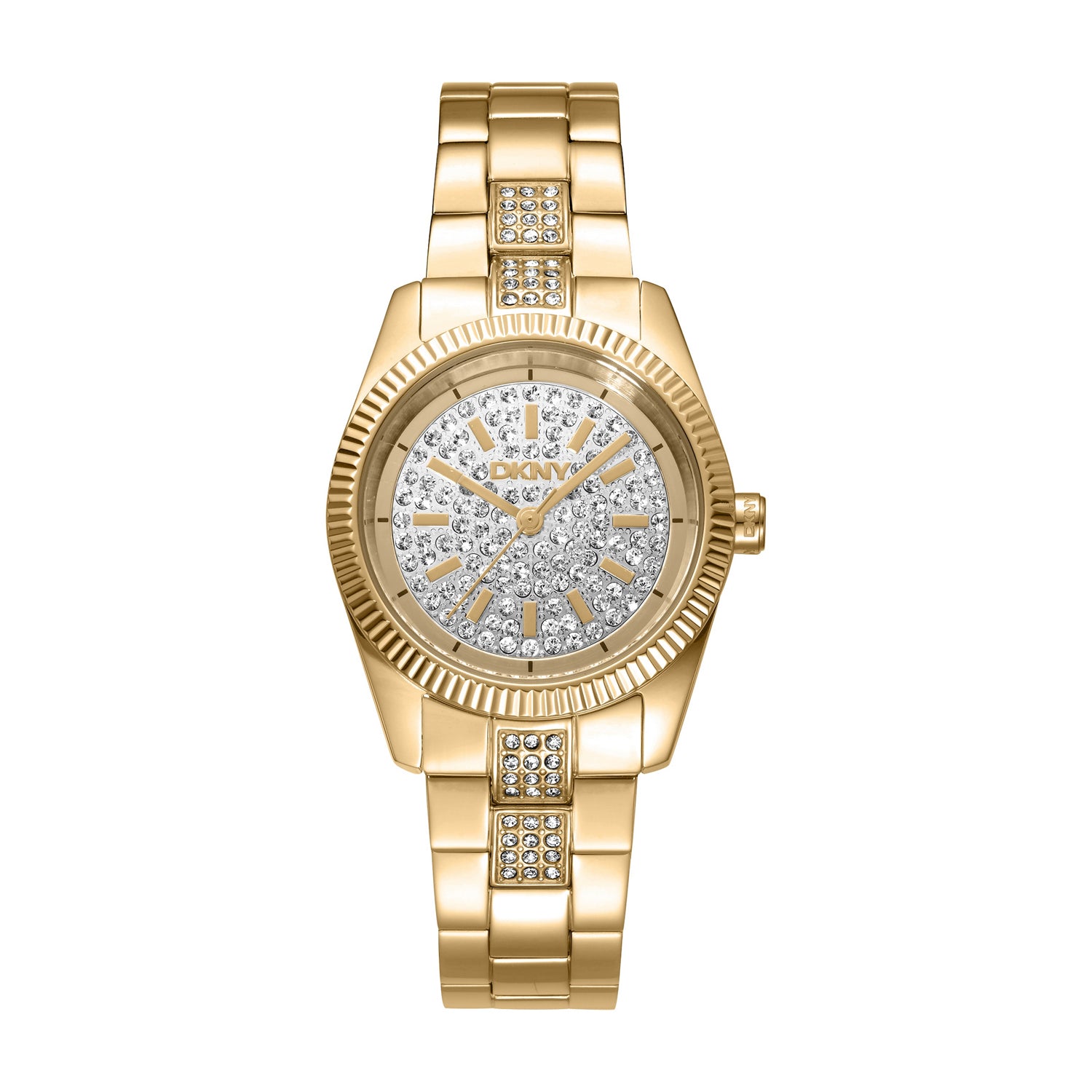 DKNY DK1L148 Analog Gold Round Dial Women's Watch - DK1L148M0025