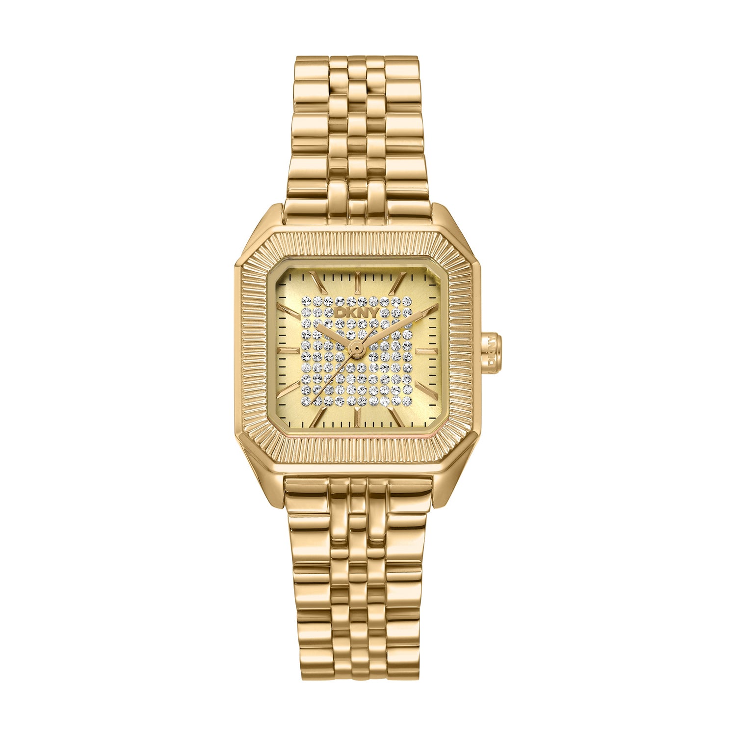DKNY DK1L154 Analog Gold Square Dial Women's Watch - DK1L154M0235