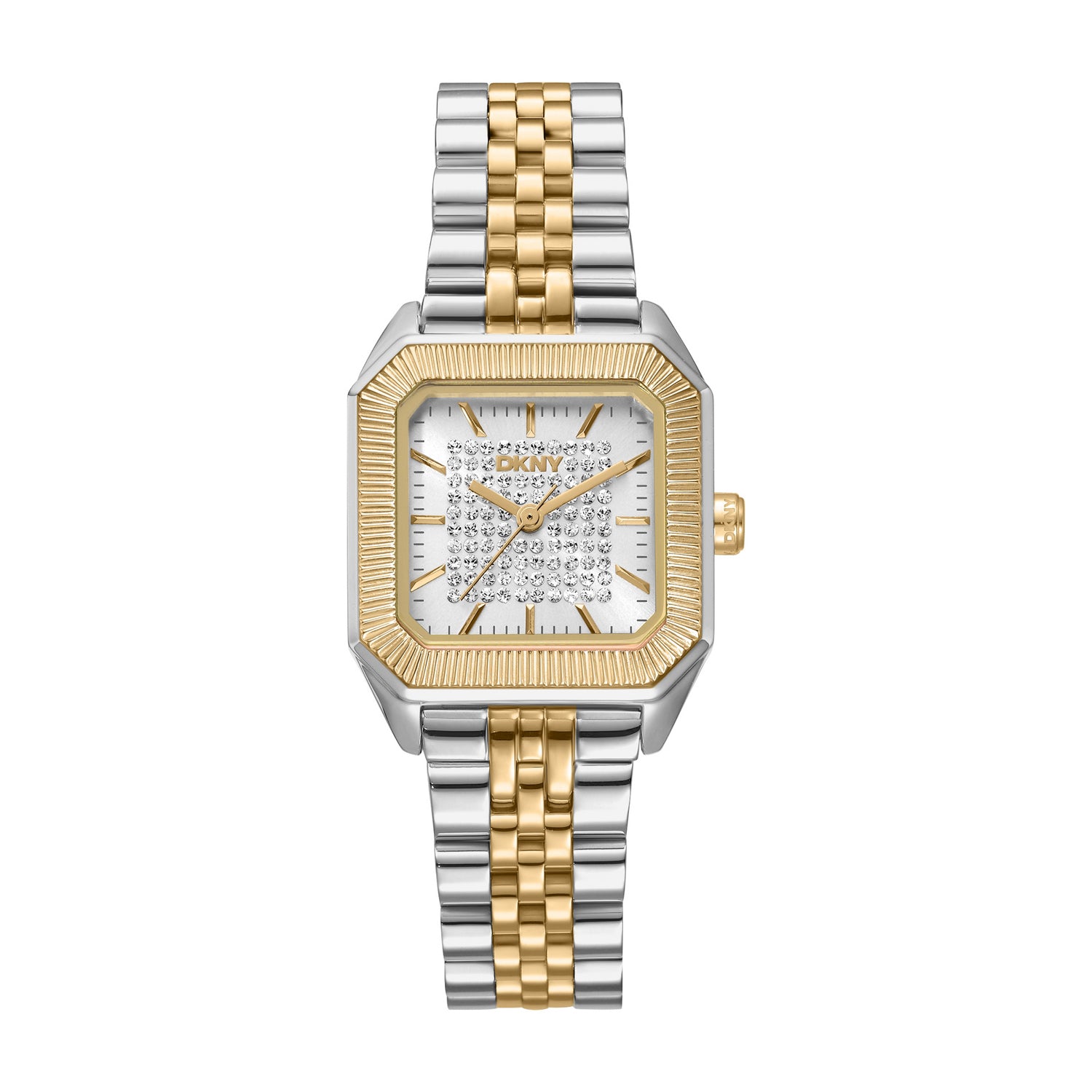 DKNY DK1L154 Analog Silver Square Dial Women's Watch - DK1L154M0255