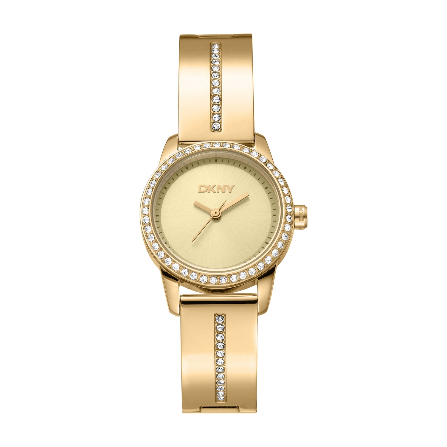 DKNY DK1L160 Analog Gold Round Dial Women's Watch - DK1L160M0035