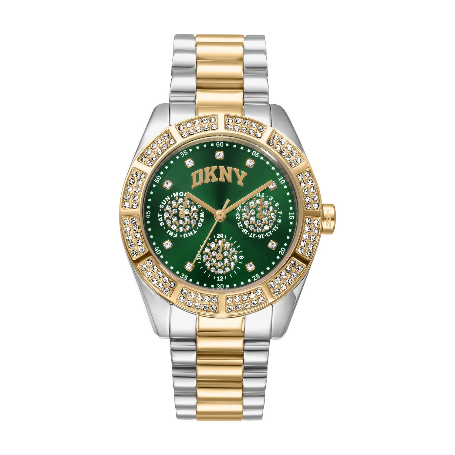DKNY DK1L171 Multifunction Green Round Dial Women's Watch - DK1L171M0095