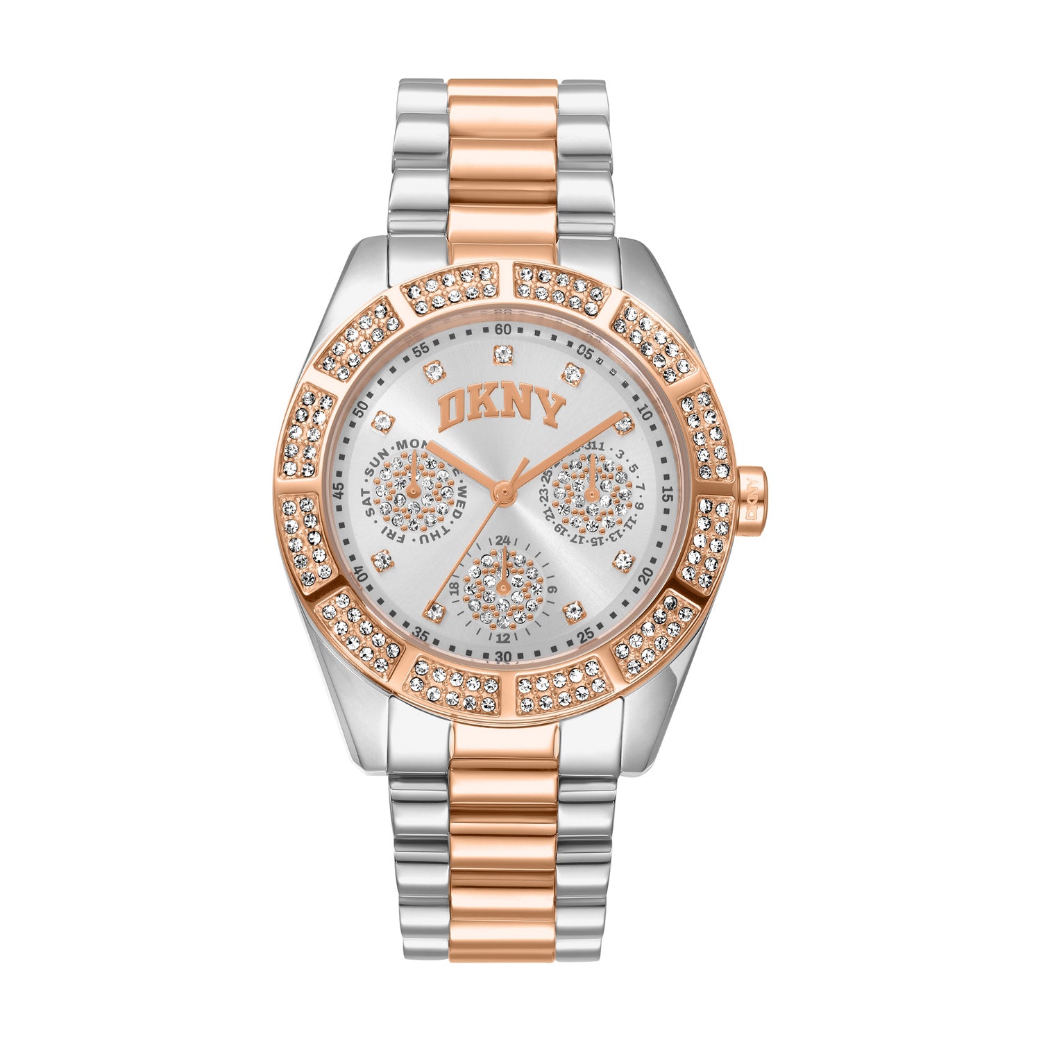 DKNY DK1L171 Multifunction Silver Round Dial Women's Watch - DK1L171M0105