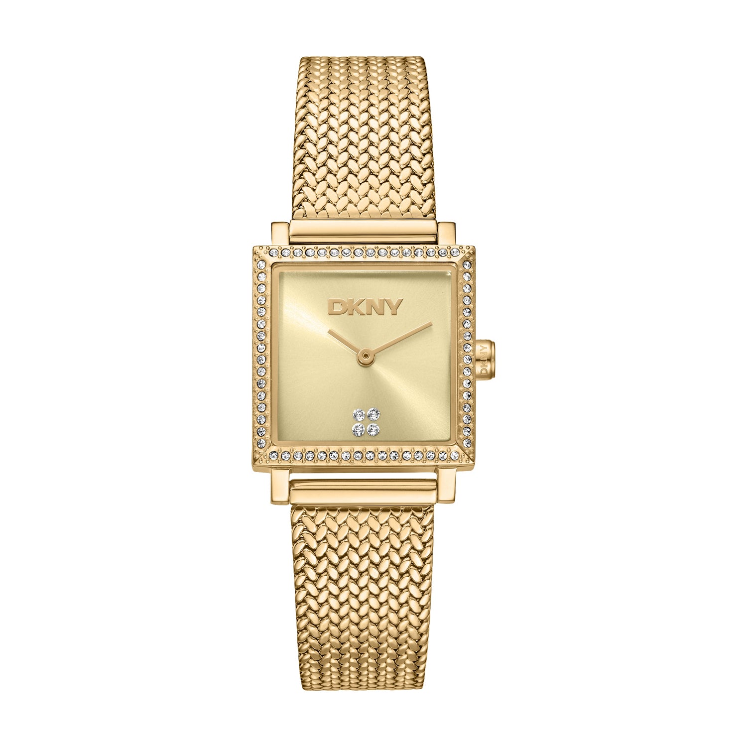 DKNY DK1L173 Analog Gold Square Dial Women's Watch - DK1L173M0095