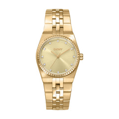 DKNY DK1L177 Analog Gold Round Dial Women's Watch - DK1L177M0035