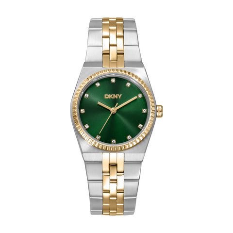 DKNY DK1L177 Analog Green Round Dial Women's Watch - DK1L177M0065