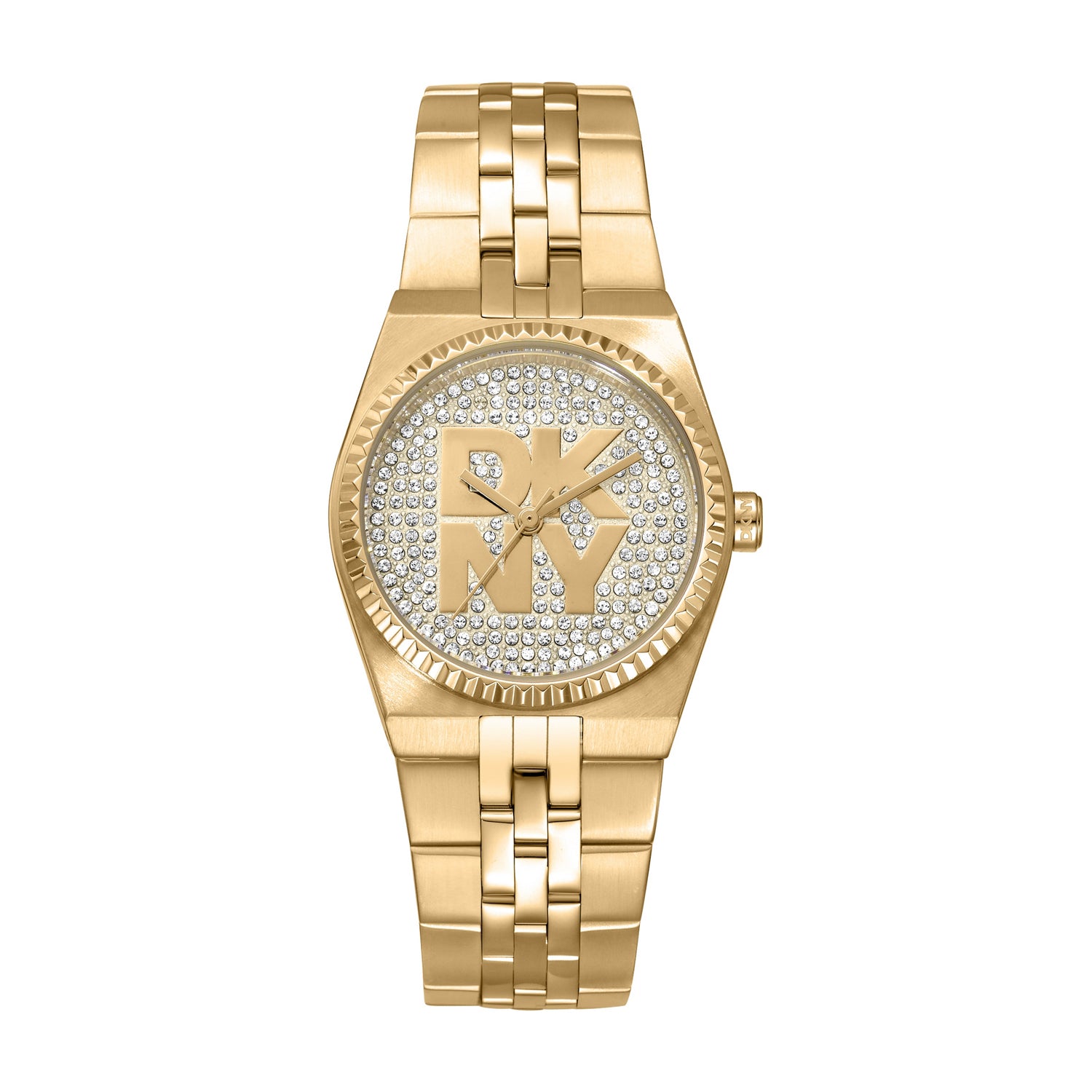 DKNY DK1L177 Analog Gold Round Dial Women's Watch - DK1L177M0225