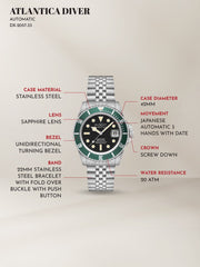 Duxot Duxot Atlantica Diver Automatic 24 Jewels Men's Watch -  DX-2057-33